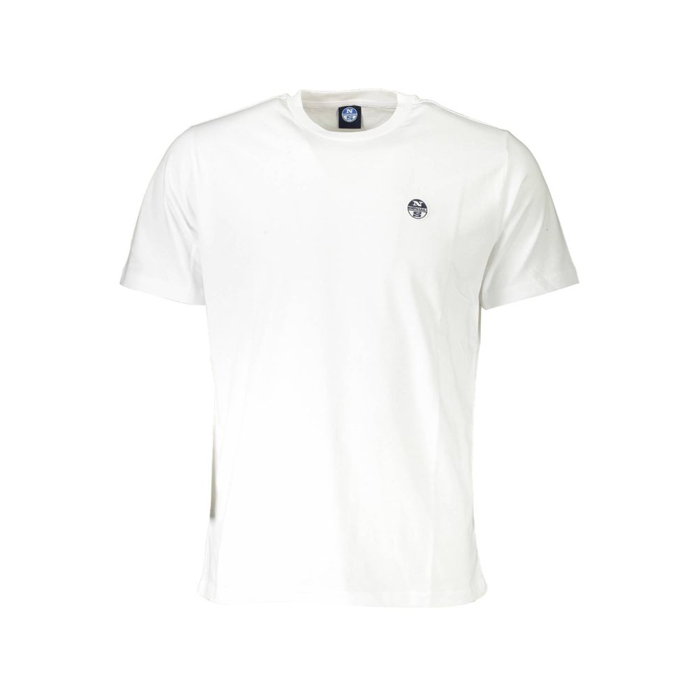 North Sails Bianco Baumwoll-T-Shirt für Herren