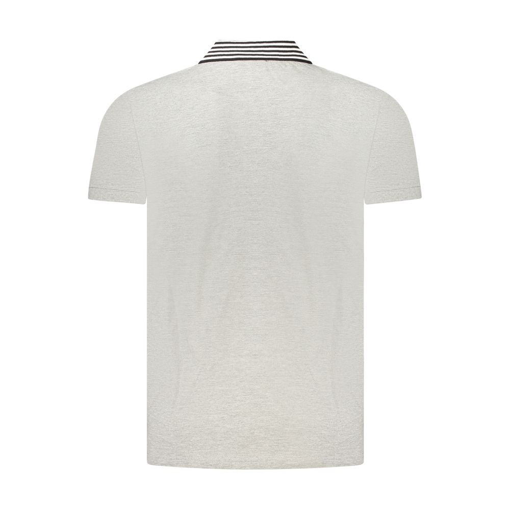 Cavalli Class Grigio Baumwoll-Herrenpoloshirt