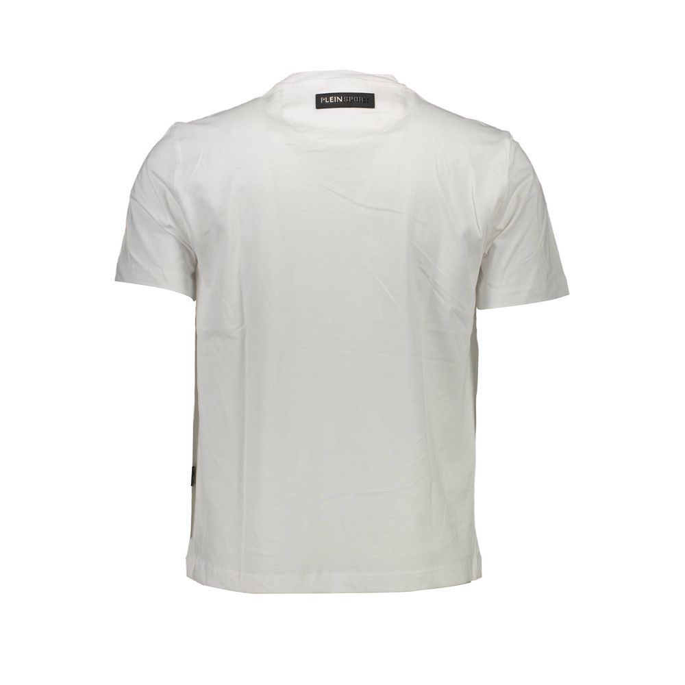 Plein Sport Weißes Herren-T-Shirt aus Baumwolle