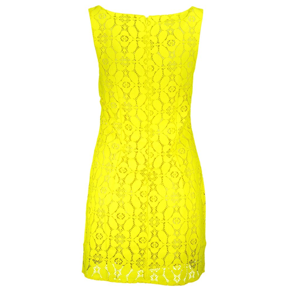 Desigual Gelbes Polyester Frauen ärmelloses Kleid