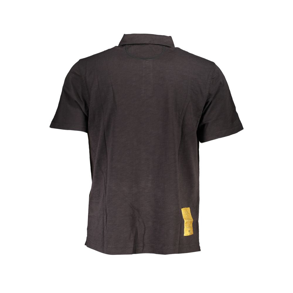 La Martina Schwarzes Herren-Poloshirt aus Baumwolle
