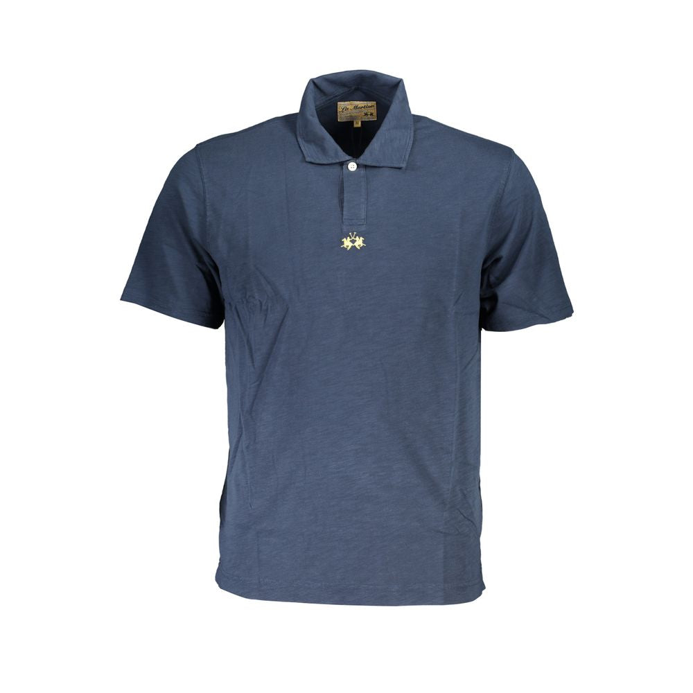 La Martina Classic Short-Sleeved Polo in Blue