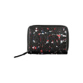 Desigual Elegant Black Zip-Around Wallet with Contrasting Accents