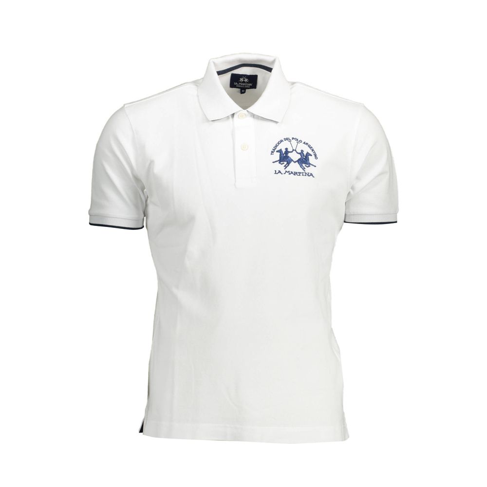 La Martina Weißes Poloshirt aus Baumwolle für Herren