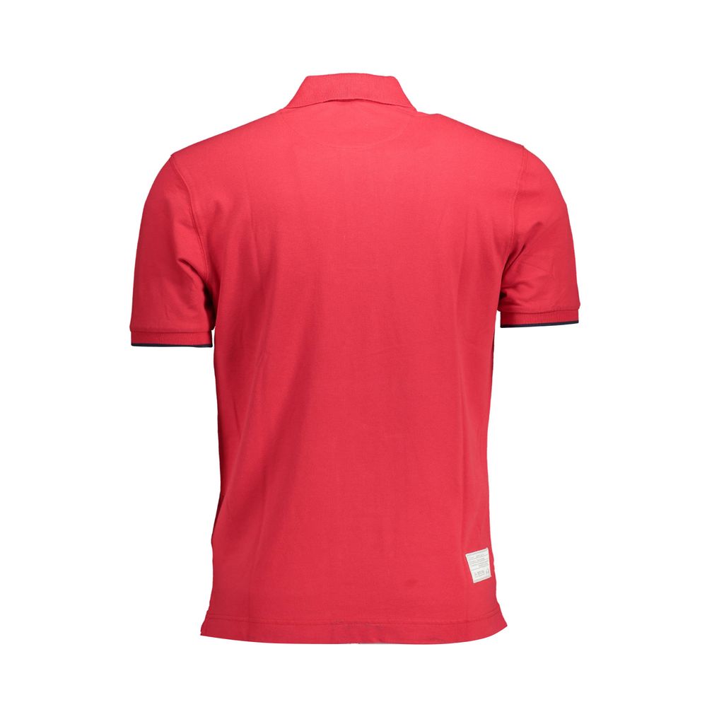 La Martina Rotes Baumwoll-Poloshirt