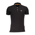 La Martina Schwarzes Herren-Poloshirt aus Baumwolle