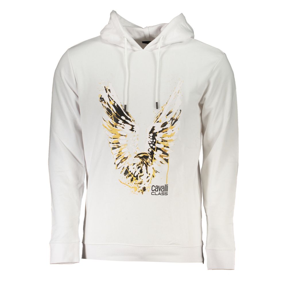 Cavalli Class Men's White Cotton Jumper