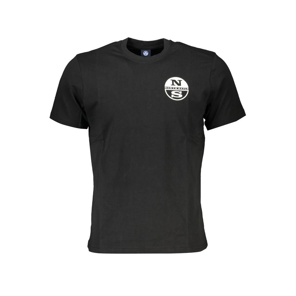 North Sails Schwarzes Baumwoll-T-Shirt für Herren