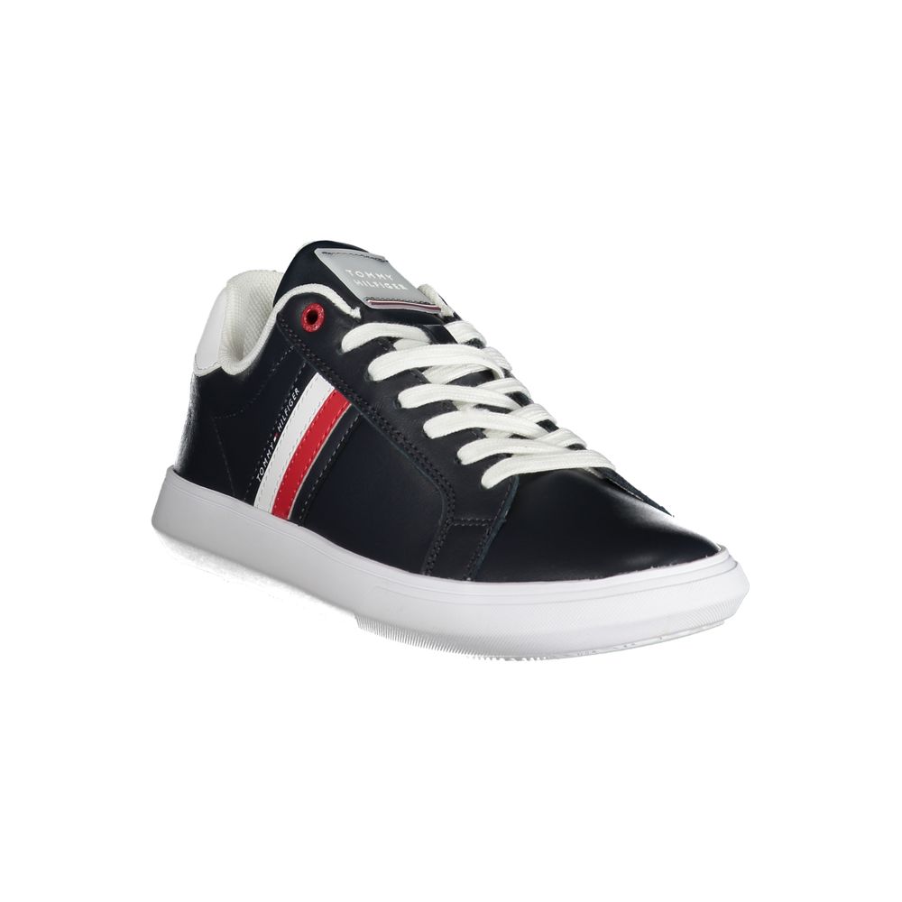 Tommy Hilfiger Simple blue lace-up sneakers with contrasting details