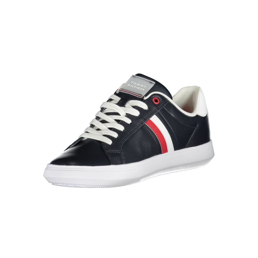 Tommy Hilfiger Simple blue lace-up sneakers with contrasting details