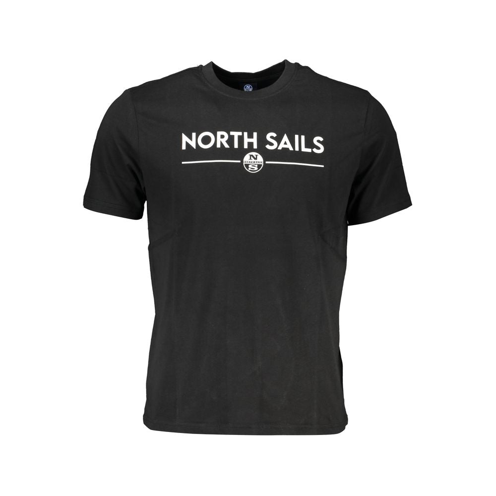 North Sails Schwarzes Baumwoll-T-Shirt für Herren