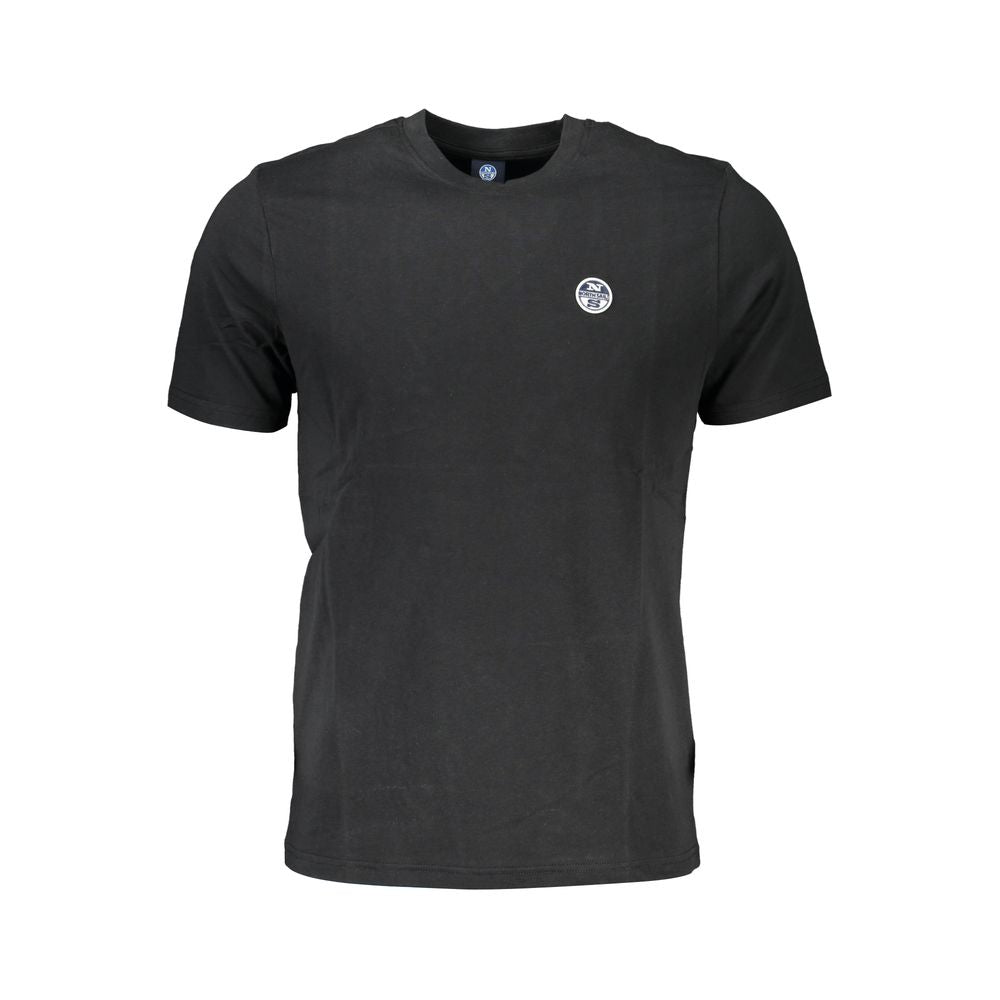 North Sails Schwarzes Baumwoll-T-Shirt für Herren