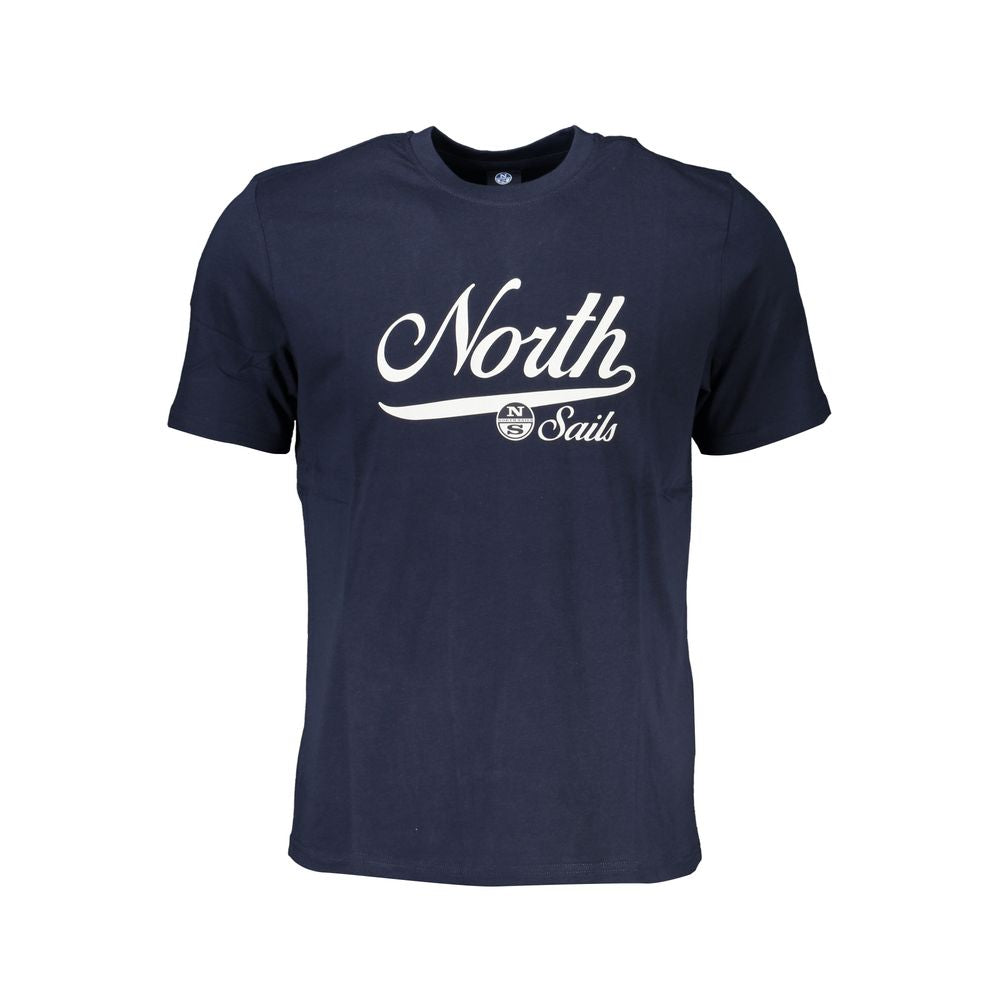 North Sails Blu Baumwoll-T-Shirt für Herren