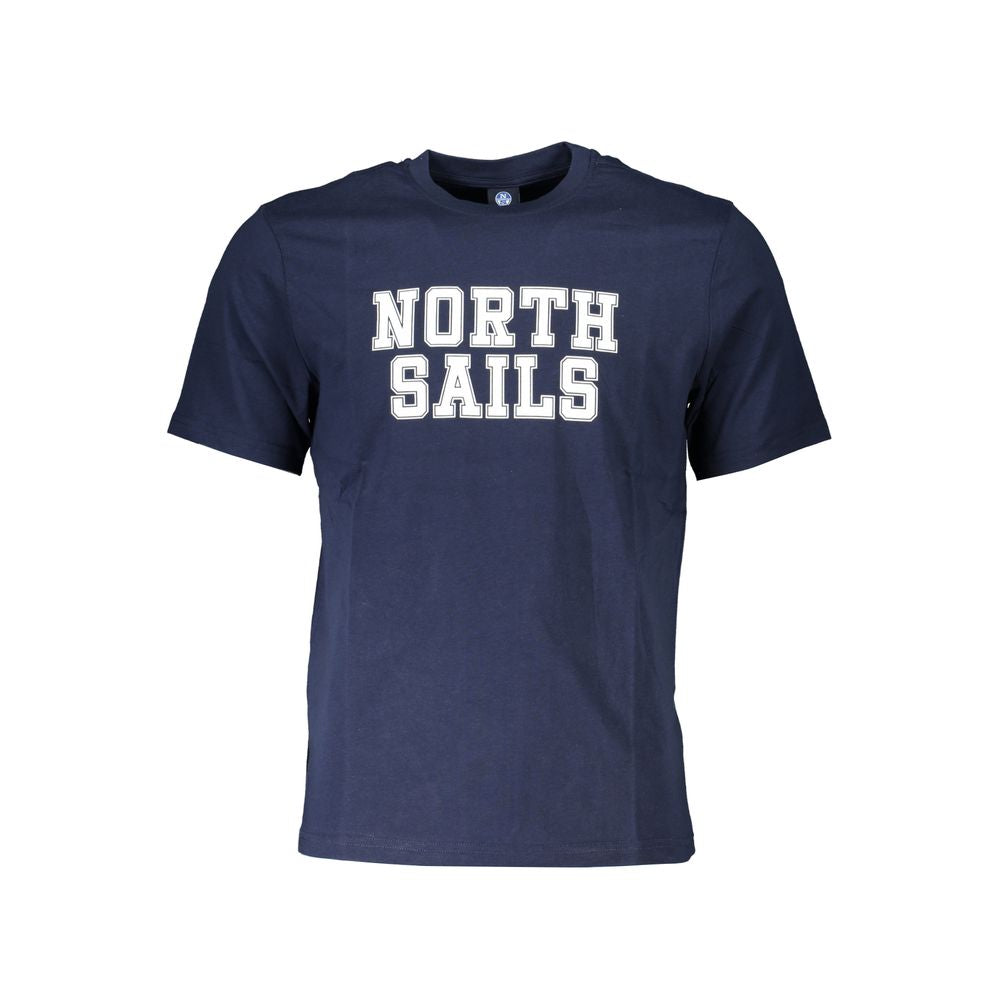 North Sails Blu Baumwoll-T-Shirt für Herren