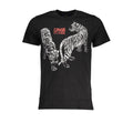 Cavalli Class Schwarzes Baumwoll-T-Shirt für Herren