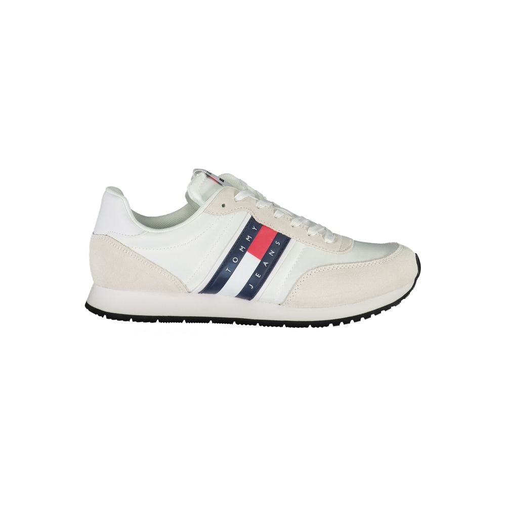 Tommy Hilfiger Weiß-Beige Polyester Herren Sneaker