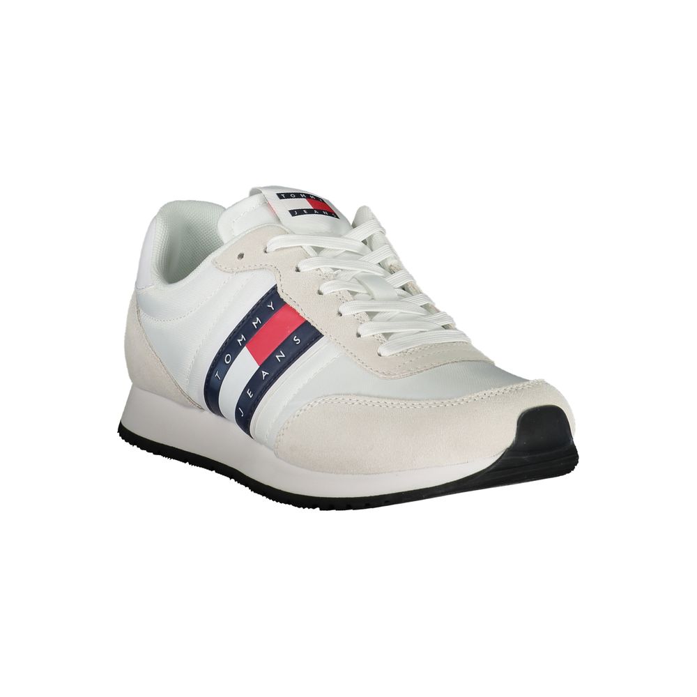 Tommy Hilfiger Weiß-Beige Polyester Herren Sneaker