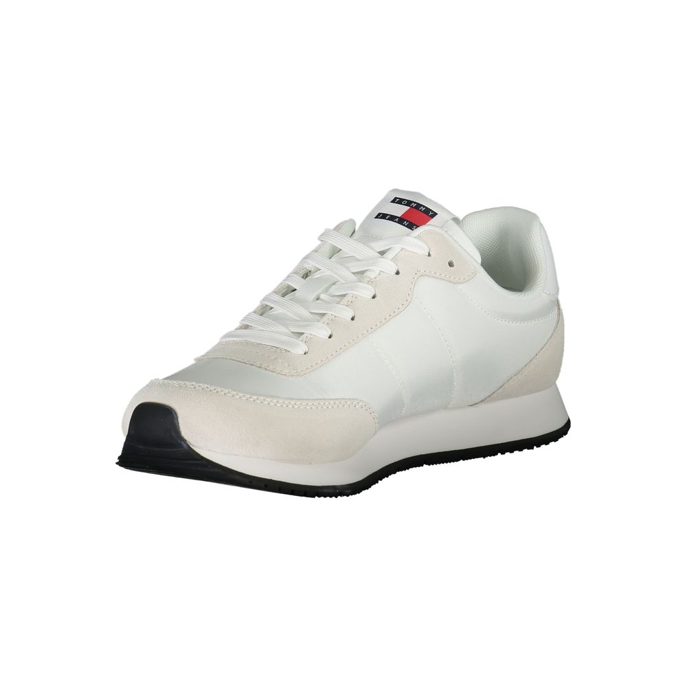 Tommy Hilfiger Weiß-Beige Polyester Herren Sneaker