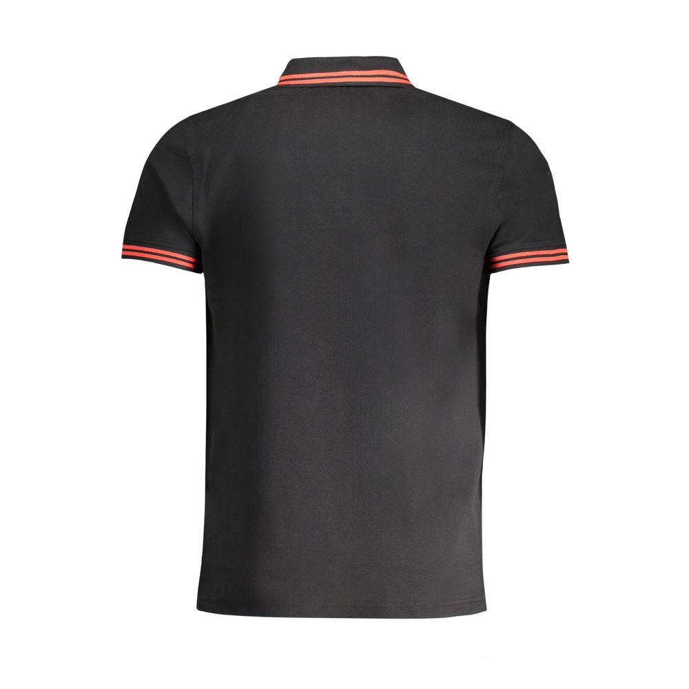 Cavalli Class Schwarzes Herren-Poloshirt aus Baumwolle
