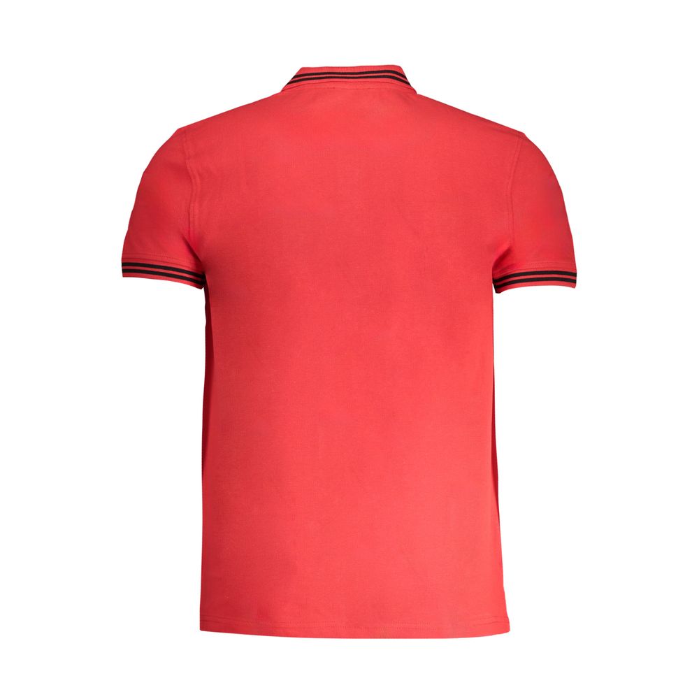 Cavalli Class Rotes Baumwoll-Poloshirt für Herren