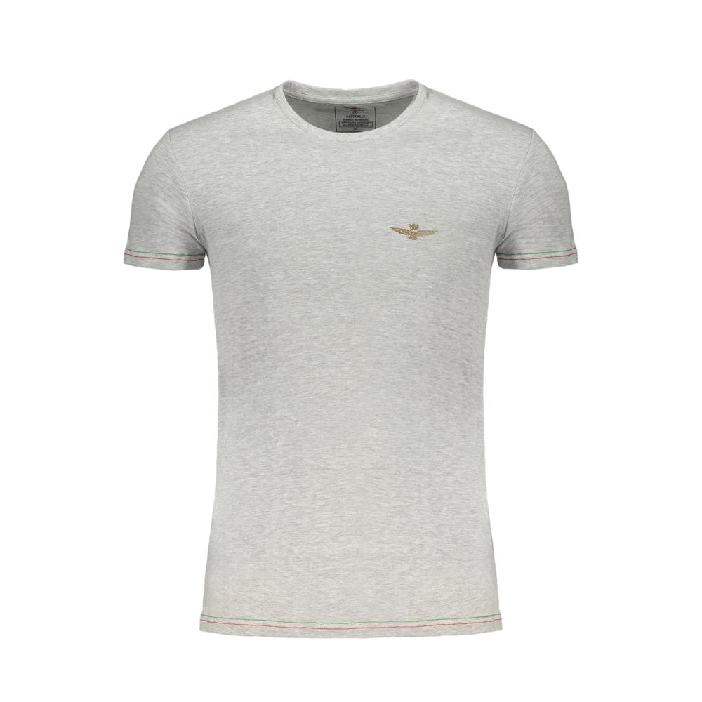 Aeronautica Militare Grigio Baumwoll-T-Shirt für Herren