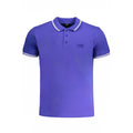 Cavalli Class Blaues Baumwoll-Poloshirt für Herren
