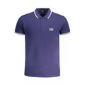 Cavalli Class Blaues Baumwoll-Poloshirt für Herren