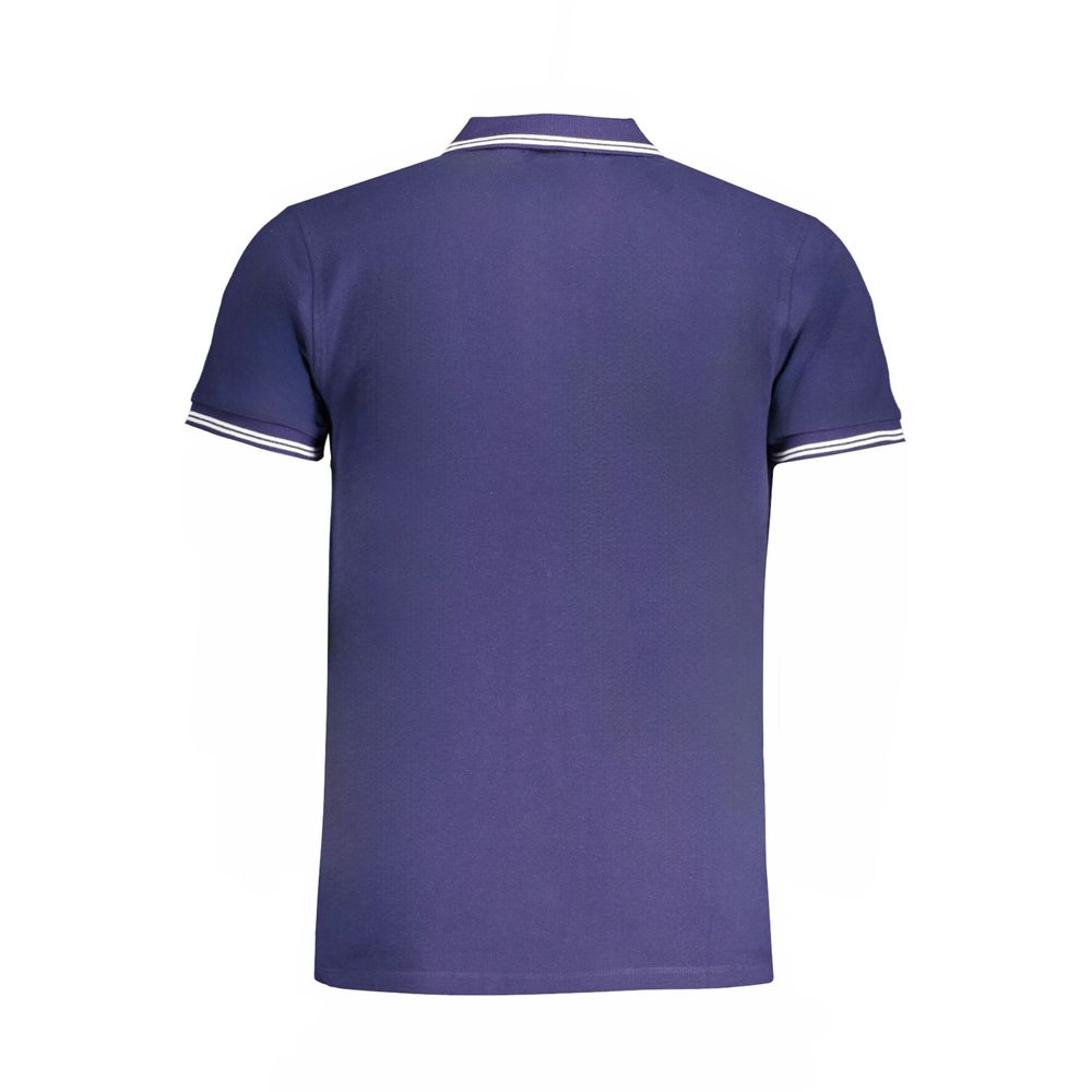 Cavalli Class Blaues Baumwoll-Poloshirt für Herren