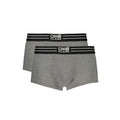 Cavalli Class Grigio Herren-Boxershorts aus Baumwolle
