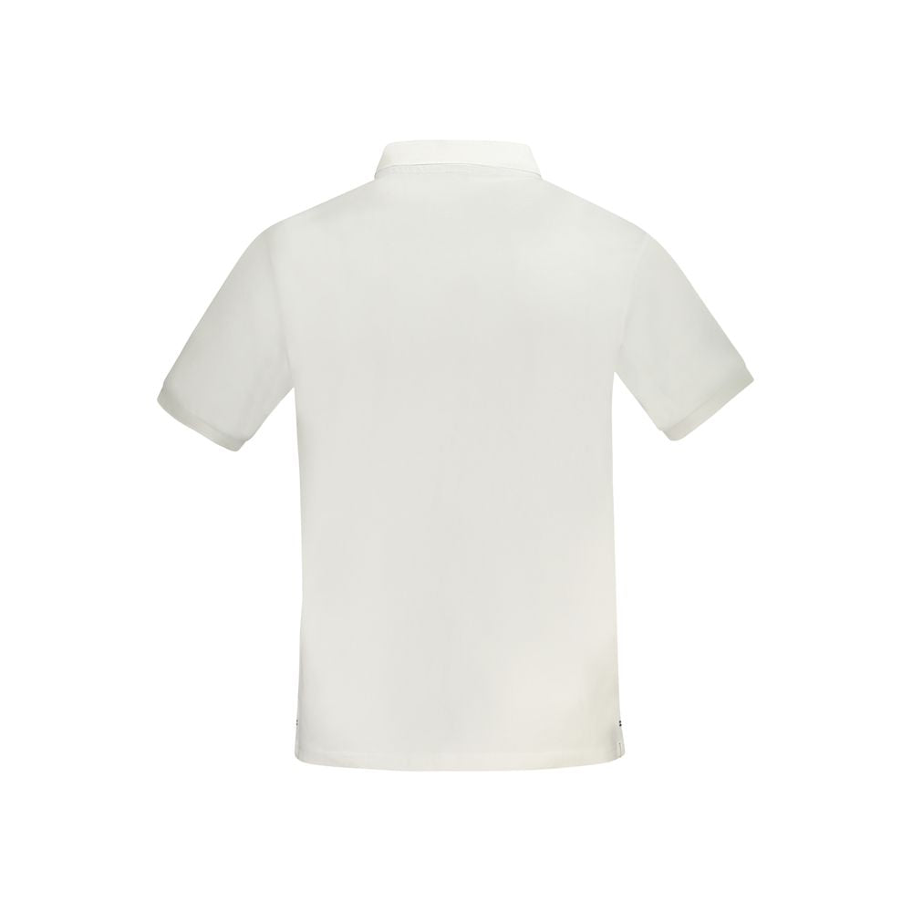 North Sails Bianco Baumwoll-Herrenpoloshirt