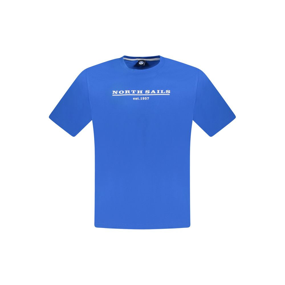 North Sails Blu Baumwoll-T-Shirt für Herren