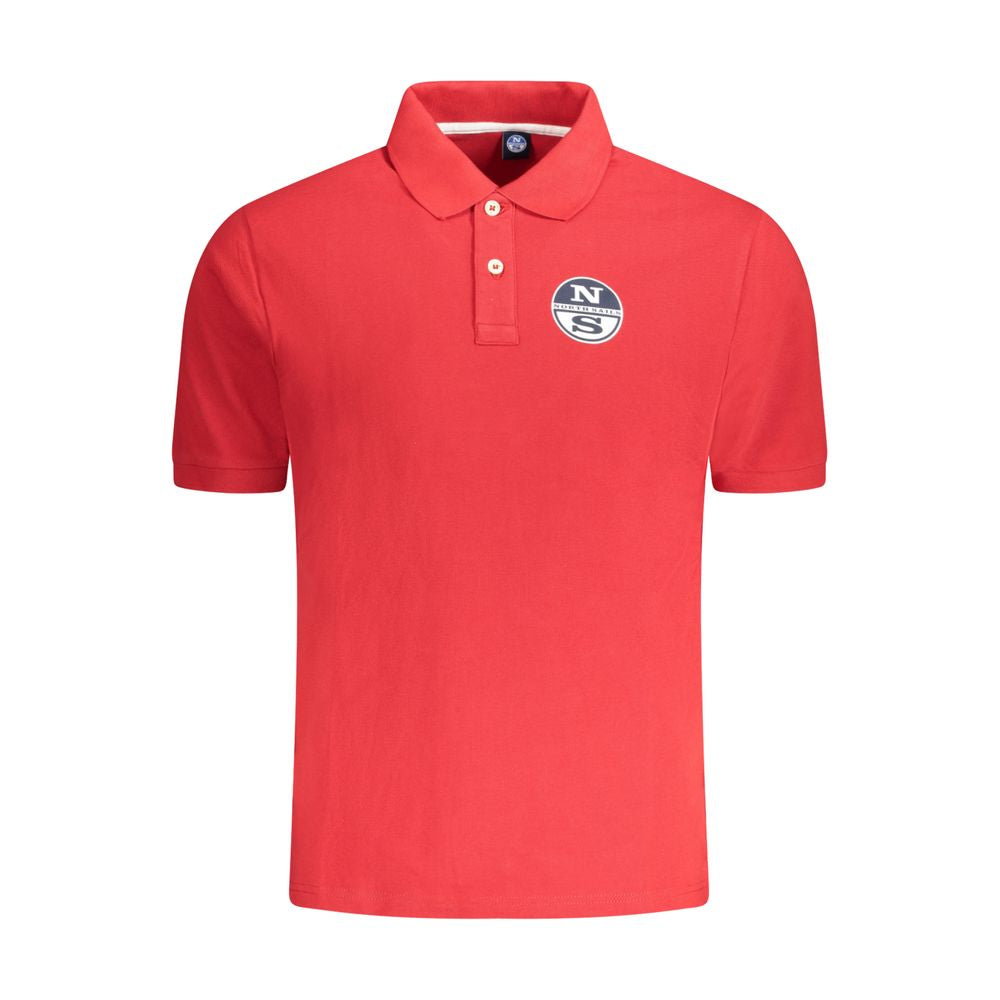 North Sails Rotes Baumwoll-Poloshirt für Herren