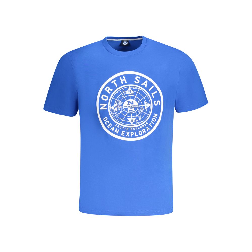 North Sails Blaues Baumwoll-T-Shirt für Herren