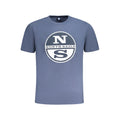 North Sails Blu Baumwoll-T-Shirt für Herren