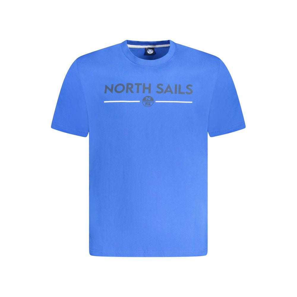 North Sails Blu Baumwoll-T-Shirt für Herren