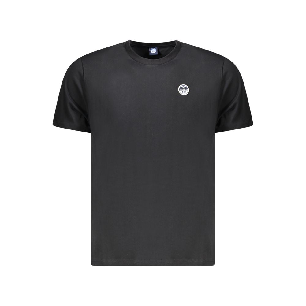 North Sails Schwarzes Baumwoll-T-Shirt für Herren
