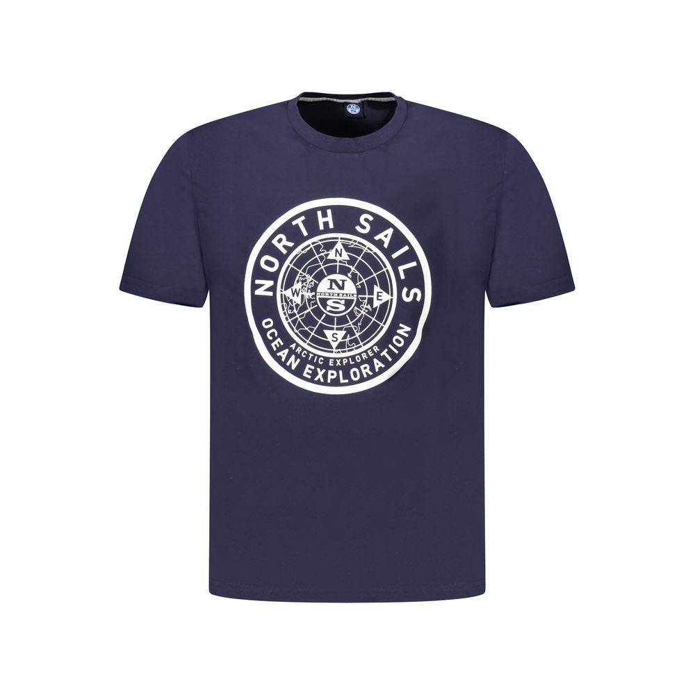 North Sails Blaues Baumwoll-T-Shirt für Herren