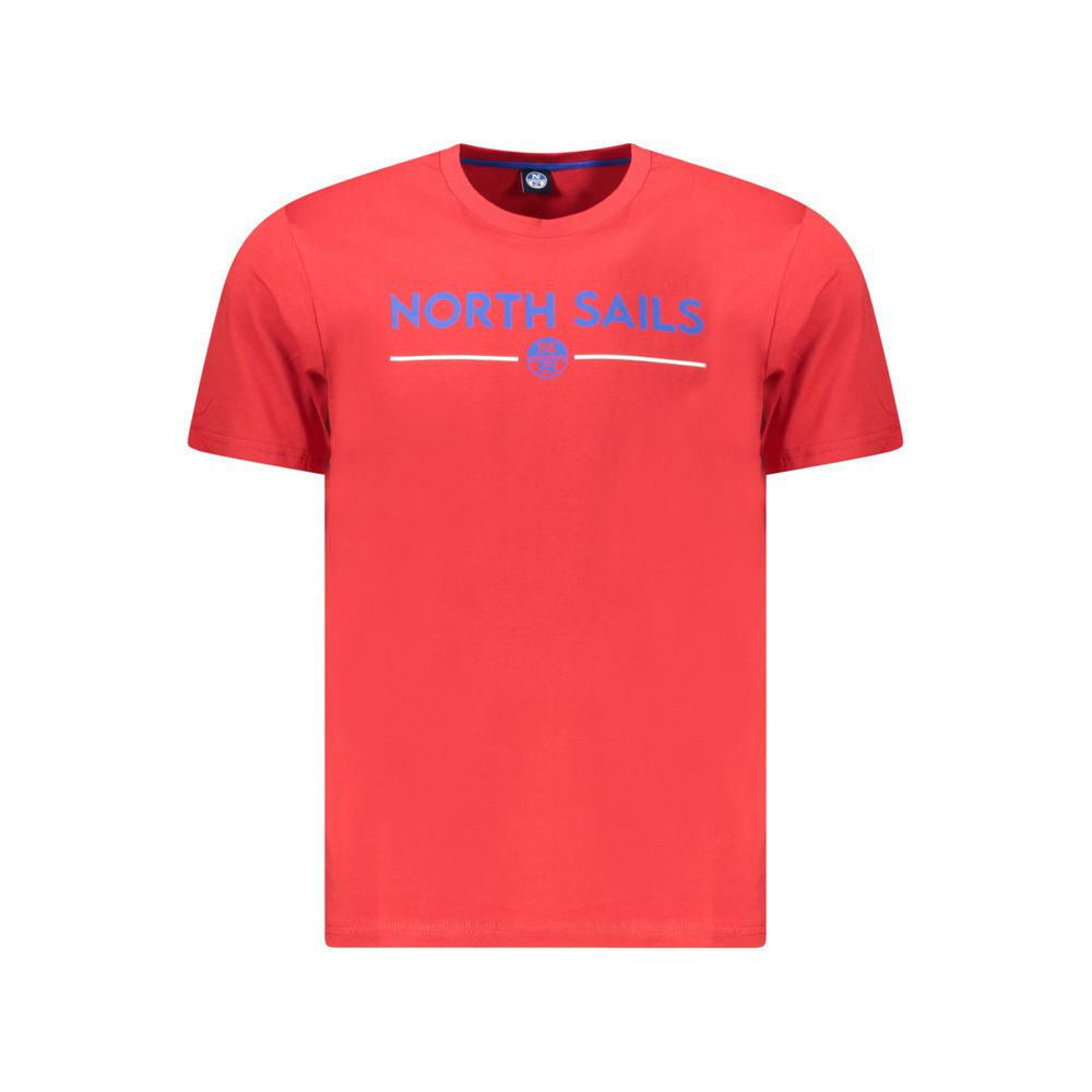 North Sails Rotes Baumwoll-T-Shirt für Herren