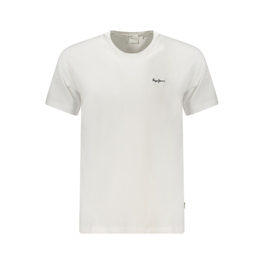 Pepe Jeans Weißes Herren-T-Shirt aus Baumwolle