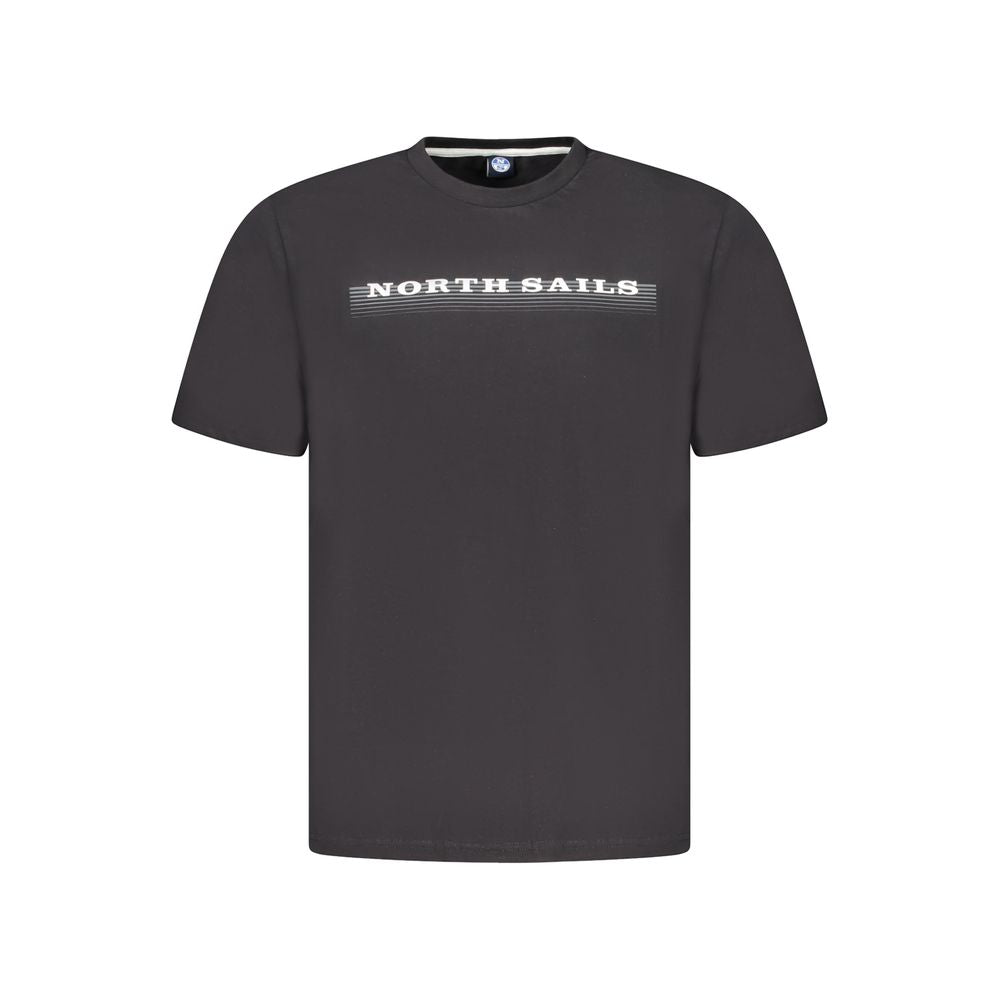 North Sails Schwarzes Baumwoll-T-Shirt für Herren