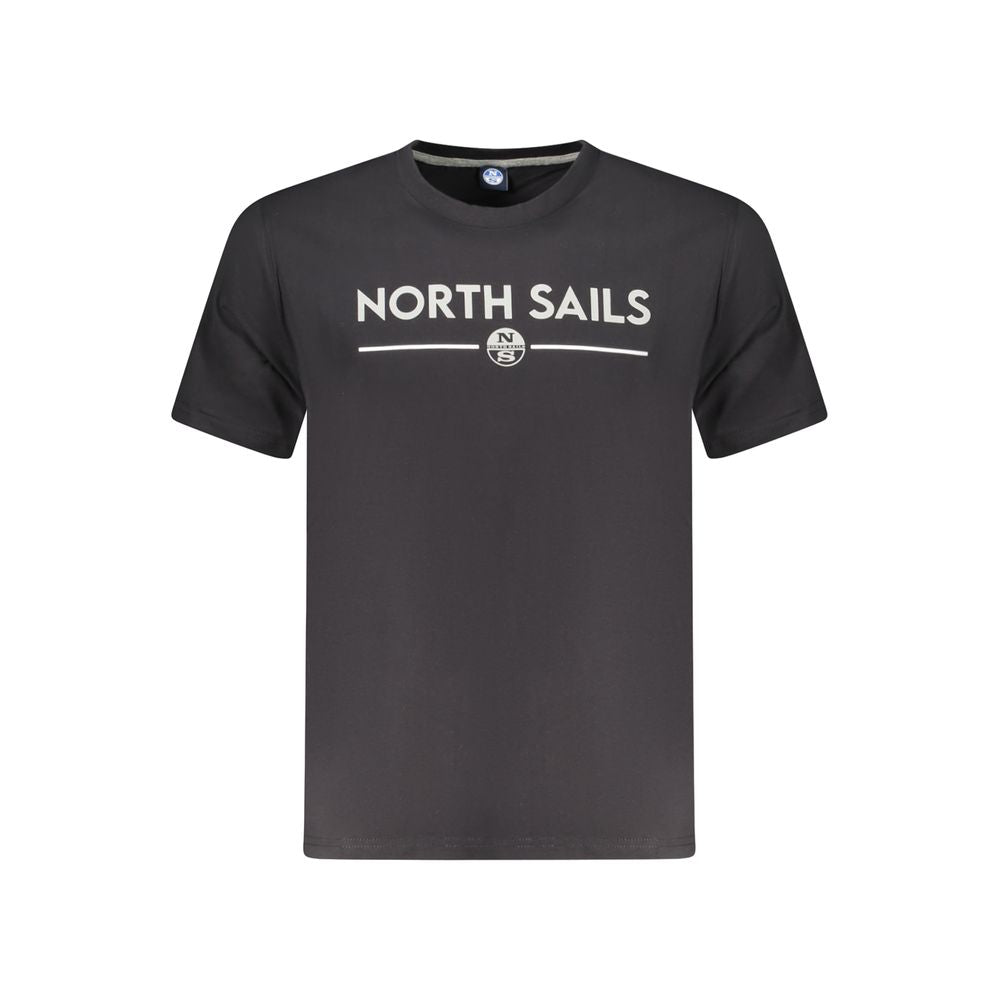North Sails Schwarzes Baumwoll-T-Shirt für Herren