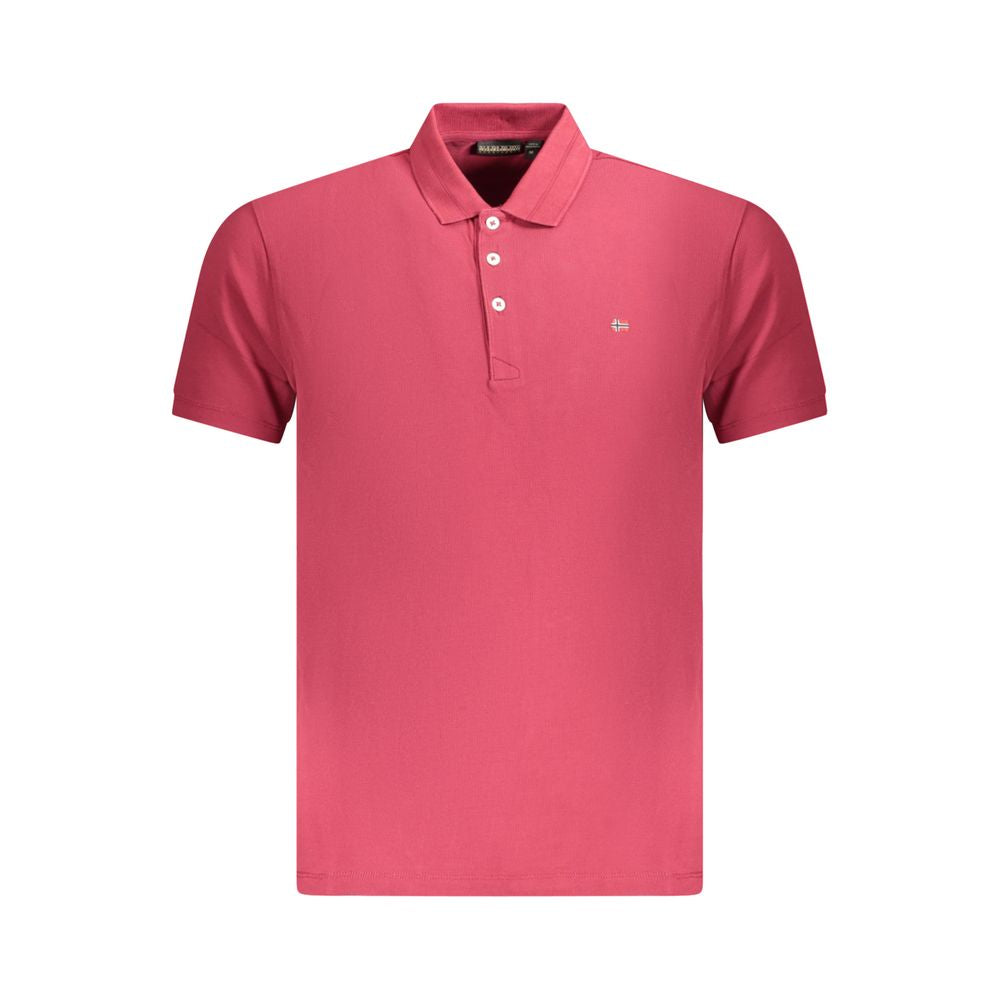 Napapijri Rotes Herren-Poloshirt aus Baumwolle
