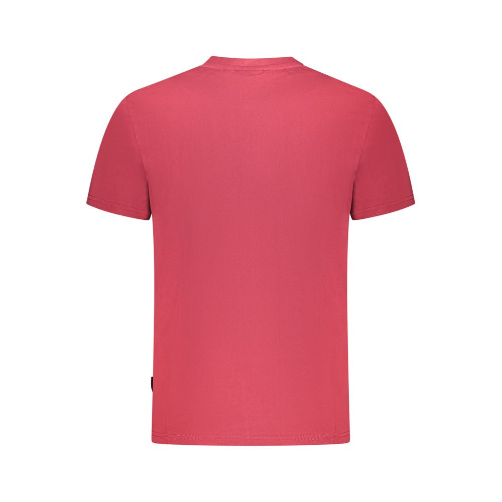 Napapijri Rotes Baumwoll-T-Shirt für Herren