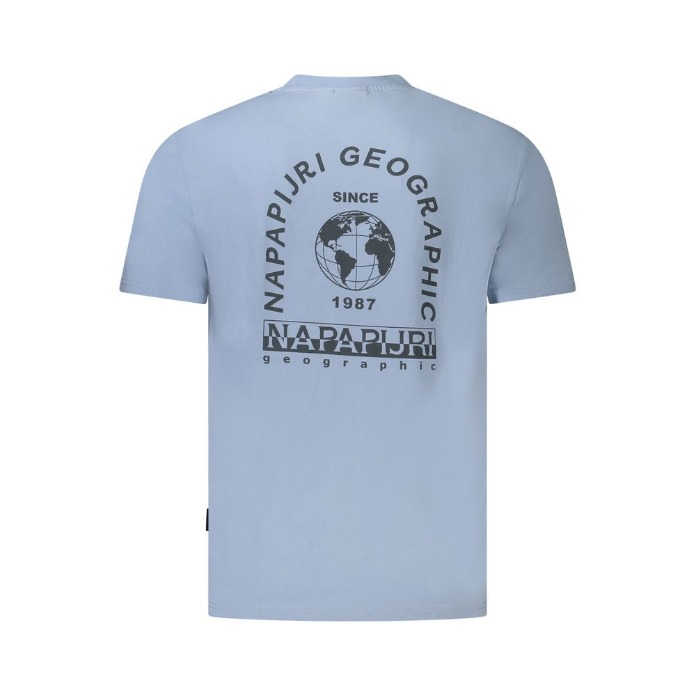 Napapijri Hellblaues Polyester-T-Shirt