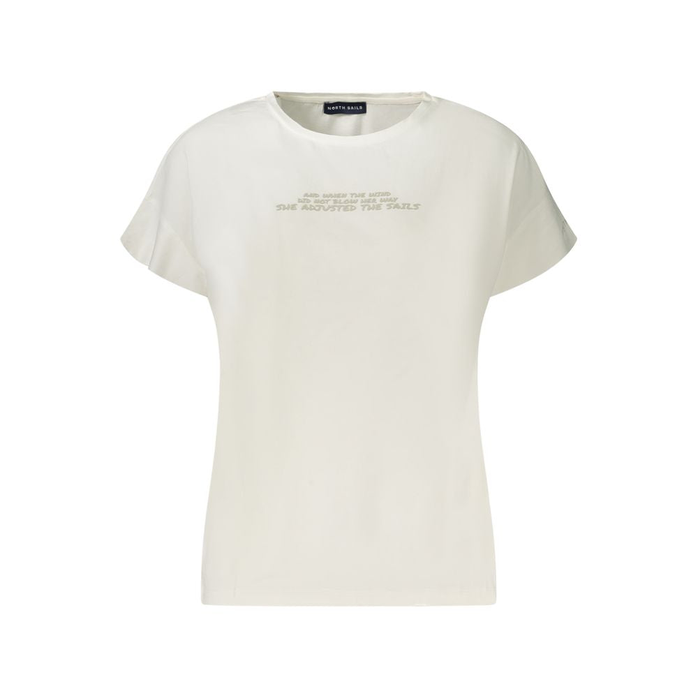 North Sails Weißes Baumwoll-T-Shirt