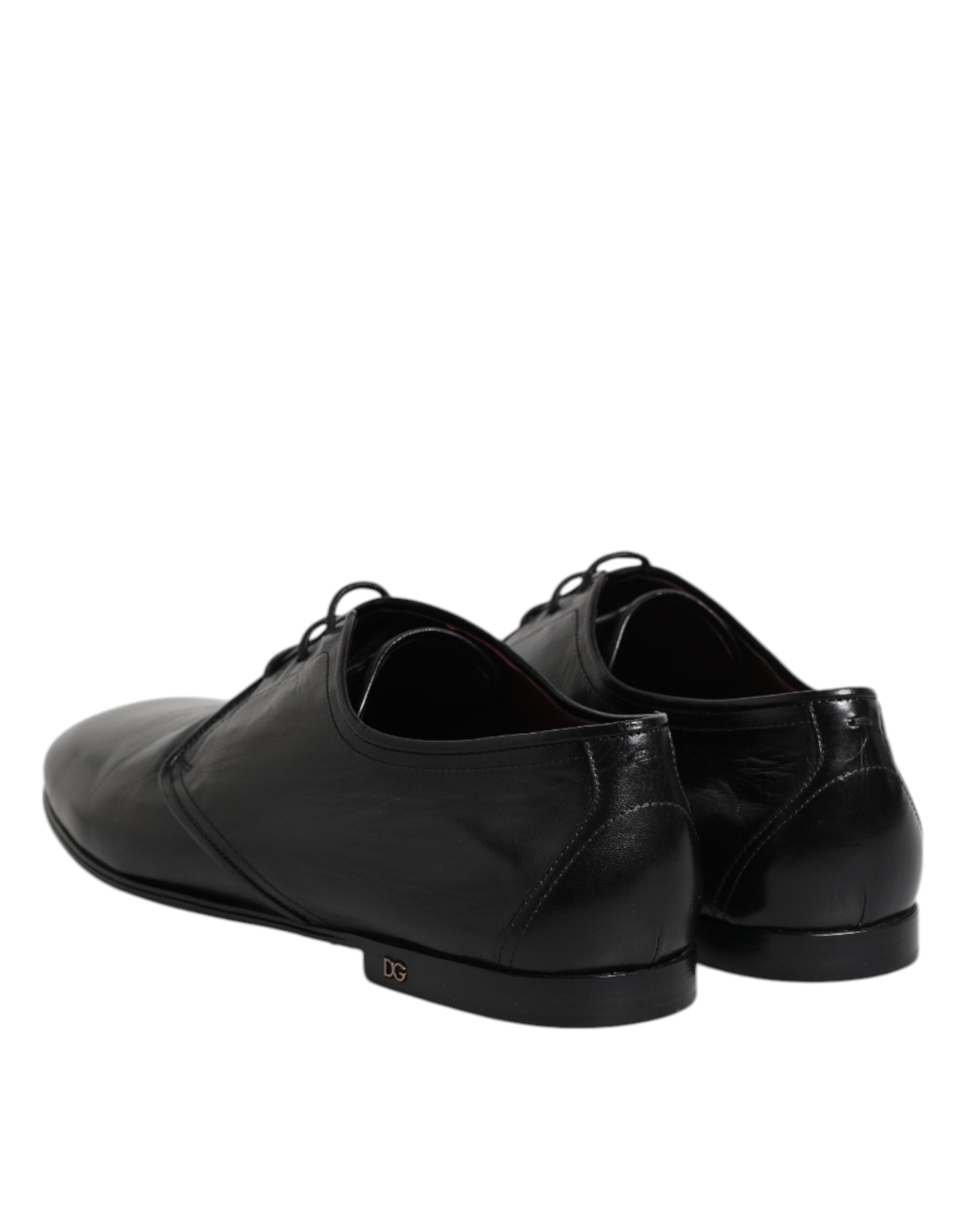 Dolce & Gabbana Schwarze Leder Schnürschuhe Derby Kleid Formelle Schuhe
