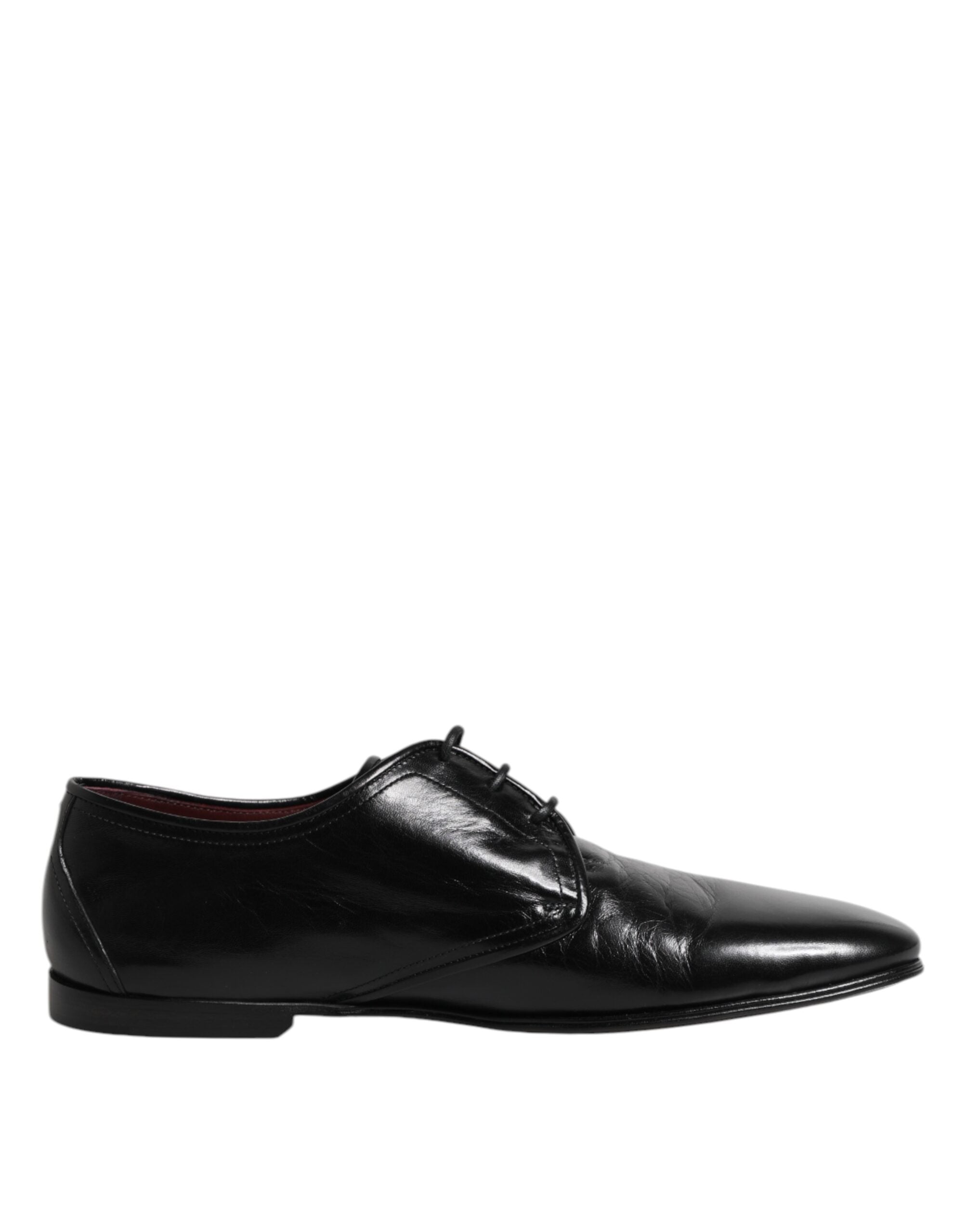 Dolce & Gabbana Schwarze Leder Schnürschuhe Derby Kleid Formelle Schuhe