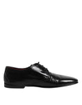 Dolce & Gabbana Schwarze Leder Schnürschuhe Derby Kleid Formelle Schuhe