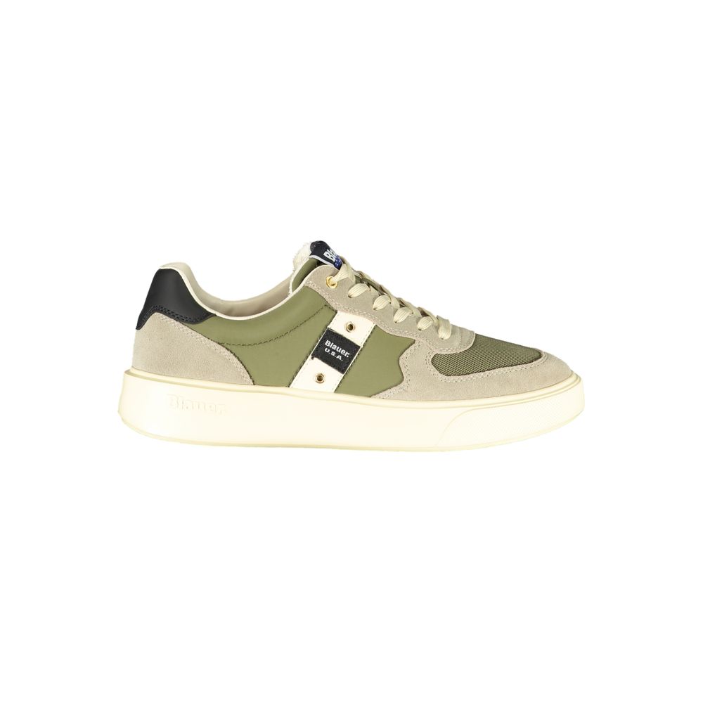 Blue Green Polyester Sneaker