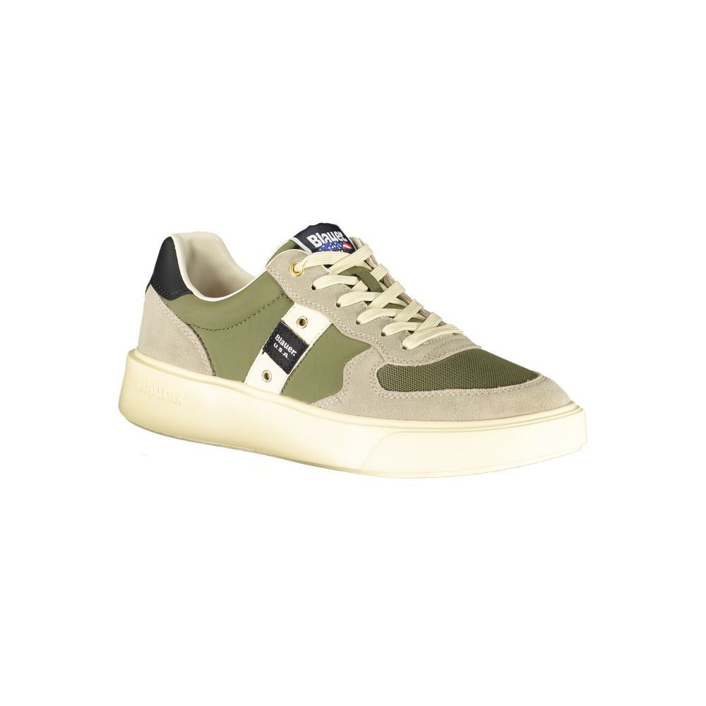 Blue Green Polyester Sneaker